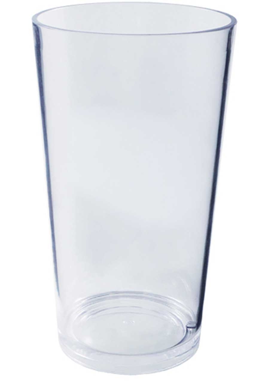 Clear Crystal Styrene Plastic Pint