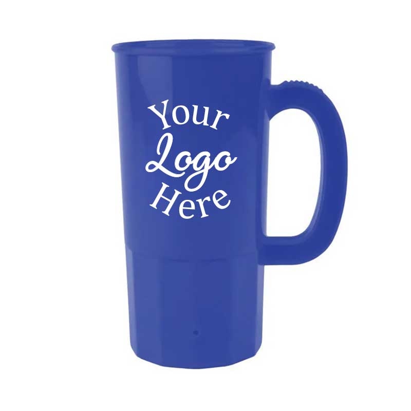 Polypropylene Blue Stein with 2 COLOR Custom Logo