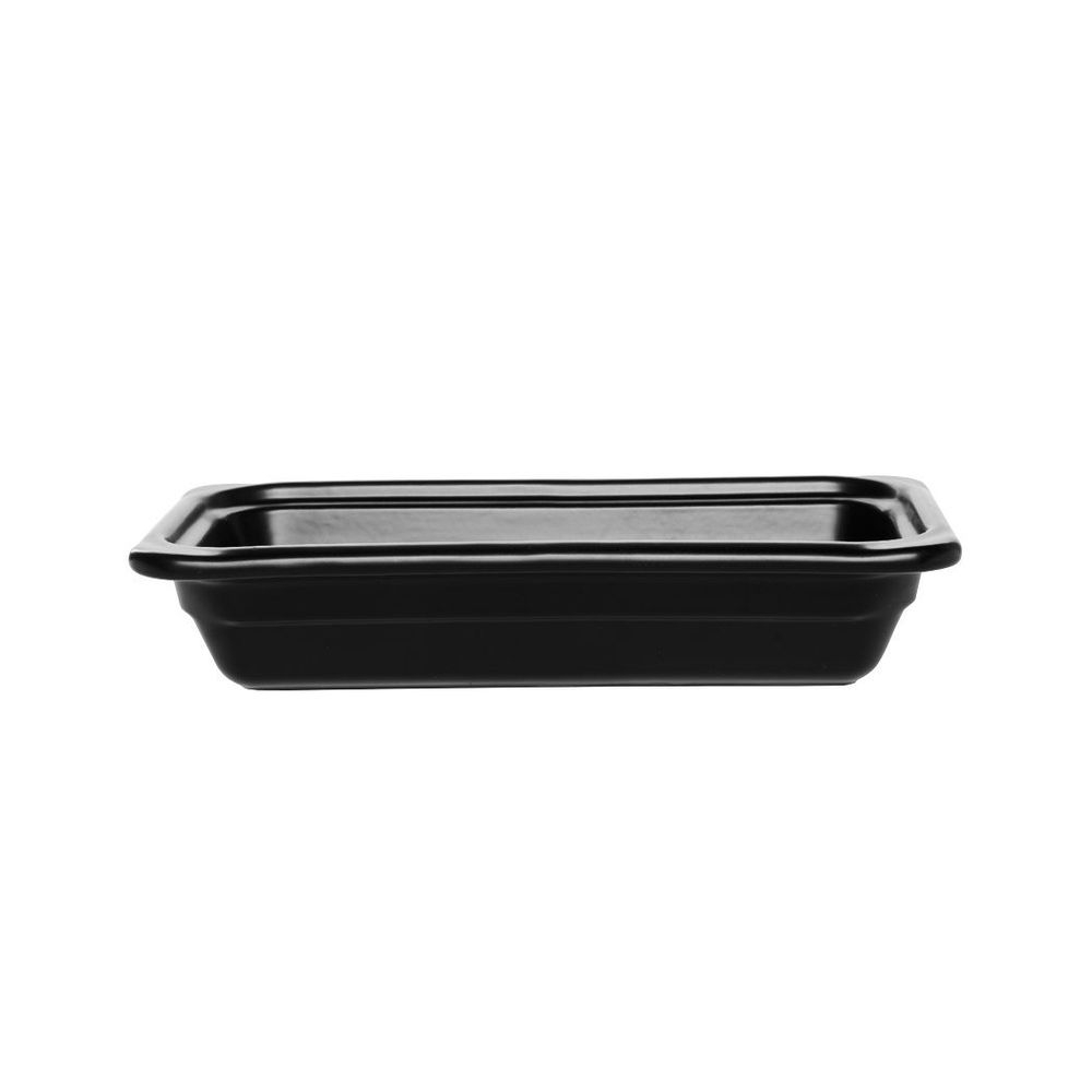Emile Henry Recton Coal Black 1/3 Size Gn Container, 2.8 Qt Capacity