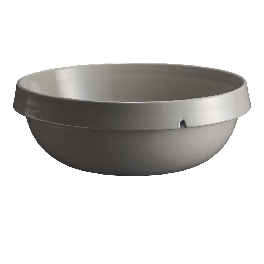 Emile Henry Pearl Grey Welcome Salad Bowl, 7 L Capacity
