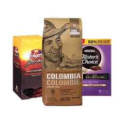 Contains 65 Colombian Coffee products