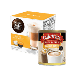 Contains 155 Lattes and Cappuccino products