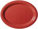 GET Enterprises Diamond Harvest Melamine Cranberry Oval Platter, 12 x 9 inch -- 12 per case