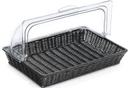 GET Enterprises Polypropylene Black Rectangular Basket, 21 x 12.75 inch -- 12 per case