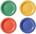 GET Enterprises Diamond Mardi Gras Melamine Assorted Color Wide Rim Plate, 6.5 inch -- 48 per case