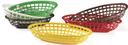 GET Enterprises Polypropylene Red Oval Basket, 8 x 5.5 inch -- 36 per case