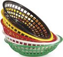 GET Enterprises Polypropylene Red Round Basket, 8 inch -- 36 per case