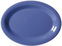 GET Enterprises Diamond Mardi Gras Melamine Peacock Blue Oval Platter, 9.75 x 7.25 inch -- 24 per case