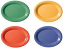 GET Enterprises Diamond Mardi Gras Melamine Assorted Colors Oval Platter, 12 x 9 inch -- 12 per case