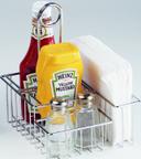 GET Enterprises Chrome 4-Compartment Caddy, 8 x 6.5 inch -- 12 per case