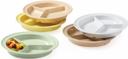 GET Enterprises SuperMel Melamine Tan 3 Compartment Plate, 9 inch -- 12 per case