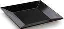 GET Enterprises Siciliano Melamine Black Square Plate, 6 inch -- 12 per case