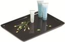GET Enterprises Bake and Brew Melamine Black Rectangular Platter, 11.69 x 7.88 inch -- 12 per case