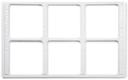GET Enterprises Melamine White Full Size Tile with Six Cut Outs