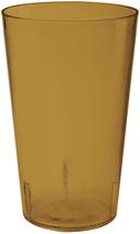 GET Enterprises SAN Plastic Amber Short Tumbler, 32 Ounce -- 48 per case