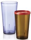 GET Enterprises SAN Plastic Blue Textured Tumbler, 8 Ounce -- 72 per case