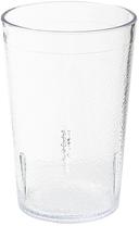 GET Enterprises SAN Plastic Clear Textured Tumbler, 8 Ounce -- 72 per case