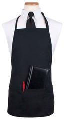RITZ Black 3 Pockets Plus Pen Pocket Bib Apron -- 24 per case