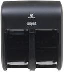 Georgia Pacific Compact Quad Black Four Roll Coreless Toilet Paper Dispenser