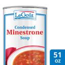 Single LeGout Minestrone Condensed Canned Soup, 51 Ounce