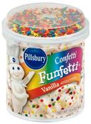 Pillsbury Confetti Funfetti Vanilla Flavored Frosting, 15.6 Ounce -- 8 per case