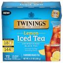Twinings Lemon Black Iced Tea, 72 tea bags -- 6 per case