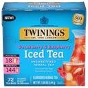 Twinings Strawberry Raspberry Herbal Iced Tea, 72 tea bags -- 6 per case