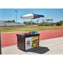 Cambro Camcruiser Black Vending Cart, 55 3/16 x 31 1/2 x 93 1/2 inch
