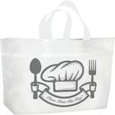 Command Packaging 19 X 13 x 10 inch Plastic Reusable White Carry Out Bag, 250 count