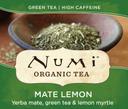 Numi Organic Mate Lemon Green Tea -- 100 per case.
