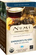 Numi Organic Emperors Pu-Erh Tea, 16 tea bags per pack -- 6 per case.