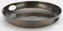 American Metalcraft Black Hammered Aluminum Beverage Tray, 16 inch Dia X 2 3/4 inch Height
