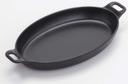 American Metalcraft Black Oval Melamine Cast Iron Casserole, 8 1/4 inch Length