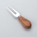 American Metalcraft Olive Wood Hard Cheese Fork, 5 inch Length