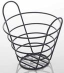 American Metalcraft Black Round Wire Basket, 7 x 5 inch