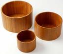 American Metalcraft Bamboo Round Riser Set -- 1 set