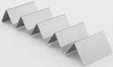American Metalcraft Stainless Steel Four or Five Compartment Mini Taco Holder, 6 5/8 x 2 x 1 inch