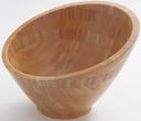 American Metalcraft Angled Bamboo Bowl, 48 Ounce