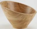 American Metalcraft Angled Bamboo Bowl, 80 Ounce
