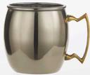 American Metalcraft Gold/Brass Plain Mirror Finish Moscow Mule Mug, 16 Ounce