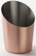 American Metalcraft Copper Satin Angled Fry Cup, 12 Ounce