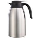 Service Ideas Flow Control Brushed Stainless and Black Vacuum Insulated Carafe, 1.6 Liter Capacity