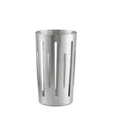 Service Ideas Mod18 Deco Brushed Stainless Tall Round Basket, 4.125 inch Width x 7 inch Height