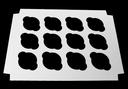Boxit White 12 Cupcake Inserts, 13.9375 x 9.9375 x .875 inch -- 100 per case.