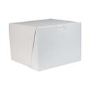 Boxit Lock Corner One Piece White Bakery Box, 8 x 8 x 6 inch -- 100 per case.