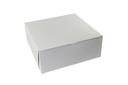 Boxit Lock Corner One Piece White Bakery Box, 14 x 14 x 5.5 inch -- 50 per case.