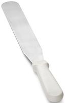 Tablecraft Stainless Steel Icing Spatula with White Handle, 10 inch