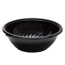 WNA Pack N Serve Standard Black PET Round Container Bowl, 320 Ounce -- 25 per case.