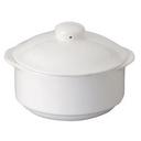 Vertex China Rubicon Undecorated White Soup/Sugar Bowl with Lid, 9 Ounce -- 12 per case.