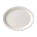 Vertex China Vista Collection Undecorated American White Narrow Rim Oval Platter, 11 1/2 x 9 1/4 inch -- 12 per case.